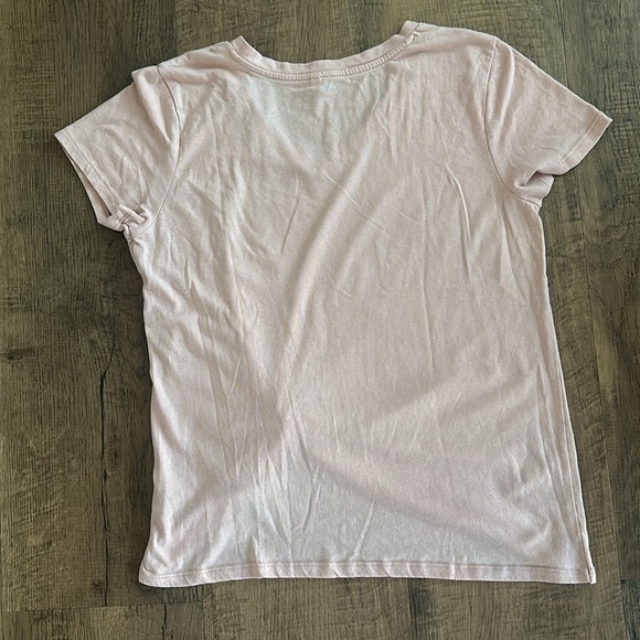 Z supply light Blush Pink V-neck Top Size Large - Picture 7 of 7